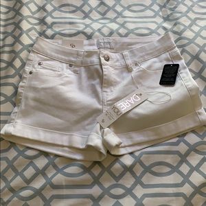 White Jean shorts